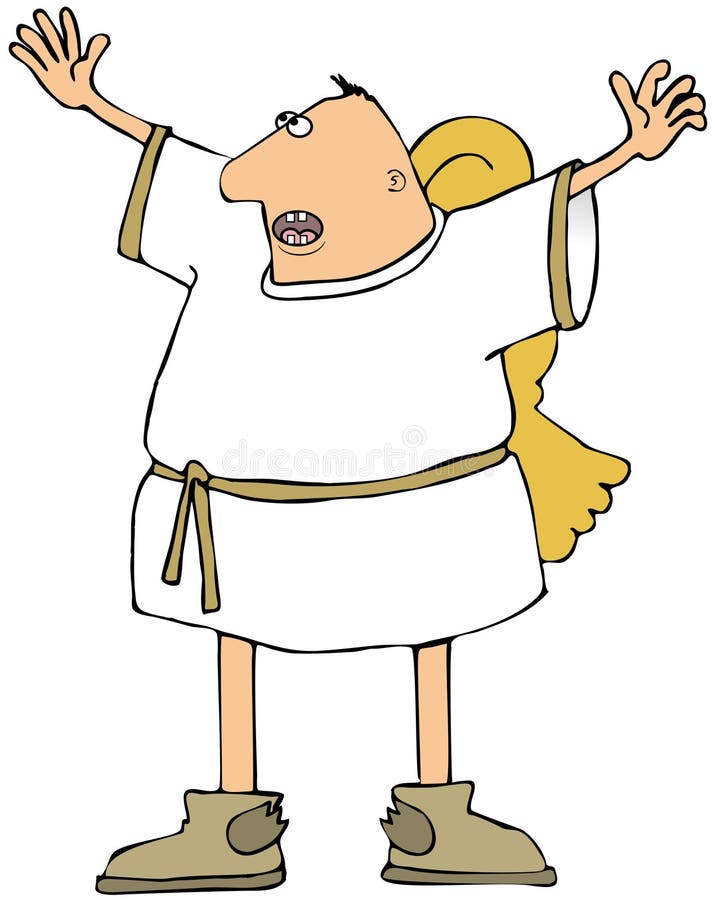 Angel with outstretched arms royalty free illustration Angel with outstretched arms royalty free illustration