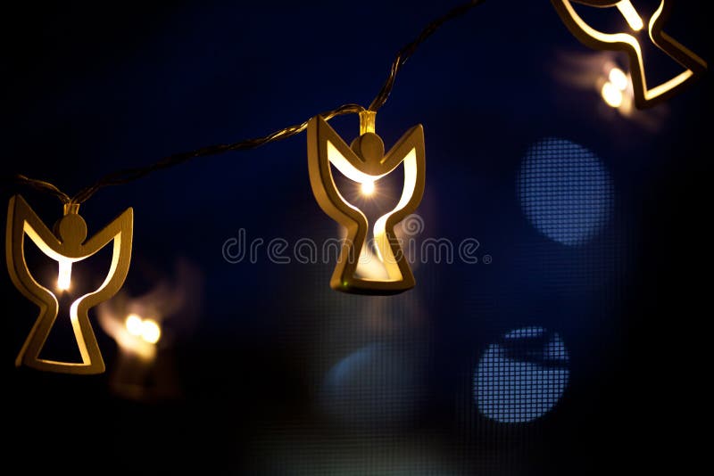 angel shaped christmas lights vector illustration angel shaped christmas lights vector illustration