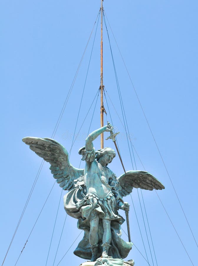 Angel statue stock image. Image of church, landmark, flying 45514615