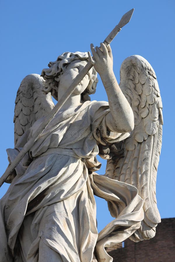 Angel Statue Rome stock photo. Image of statue, tiber 22978806
