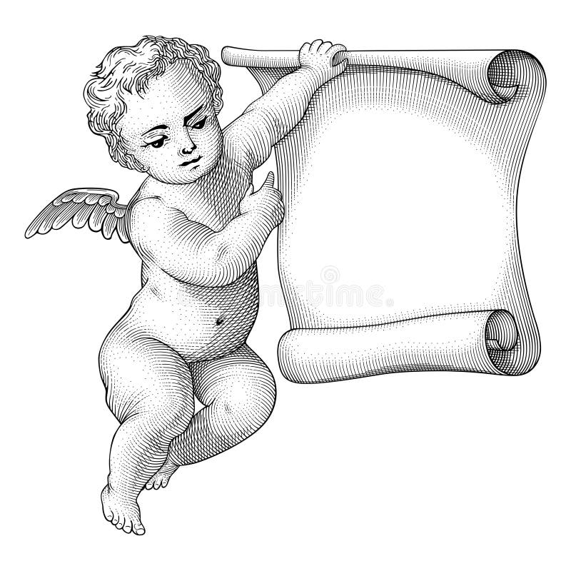 Vector illustration of baby Angel. Vector illustration of baby Angel