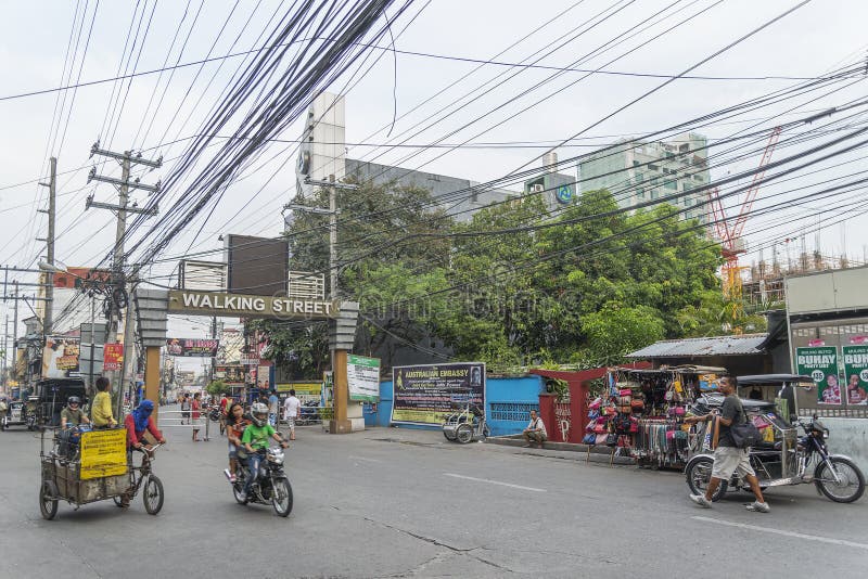 Angeles City Red Light District Philippines Editorial Stock Image