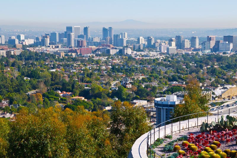 Angeles Los. ορίζοντας ημέρας Los της Angeles Καλιφόρνια smoggy