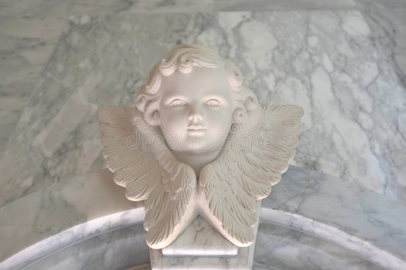 Angelic Cupid Statue Vintage Retro Effect Style Picture Stock Photo