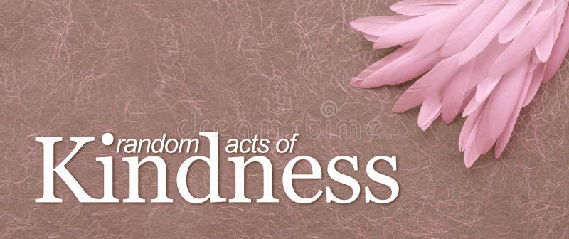 Angelic Random Acts do fundo cor-de-rosa da pena da bondade ilustração royalty free Angelic Random Acts do fundo cor-de-rosa da pena da bondade ilustração royalty free