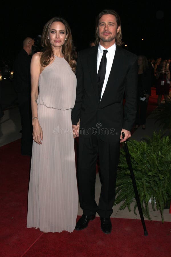 LOS ANGELES - JAN 7: Angelina Jolie, Brad Pitt arrives at the 2012 Palm Springs International Film Festival Gala at Palm Springs Convention Center on January 7, 2012 in Palm Springs, CA. LOS ANGELES - JAN 7: Angelina Jolie, Brad Pitt arrives at the 2012 Palm Springs International Film Festival Gala at Palm Springs Convention Center on January 7, 2012 in Palm Springs, CA