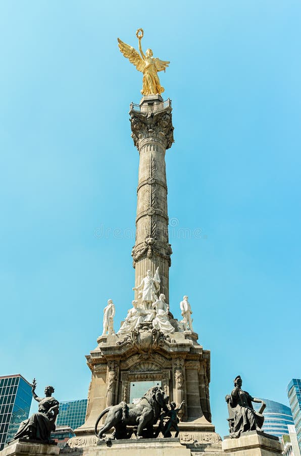 Angelo di EL, monumento del ` s del Messico di indipendenza immagini stock libere da diritti Angelo di EL, monumento del ` s del Messico di indipendenza immagini stock libere da diritti