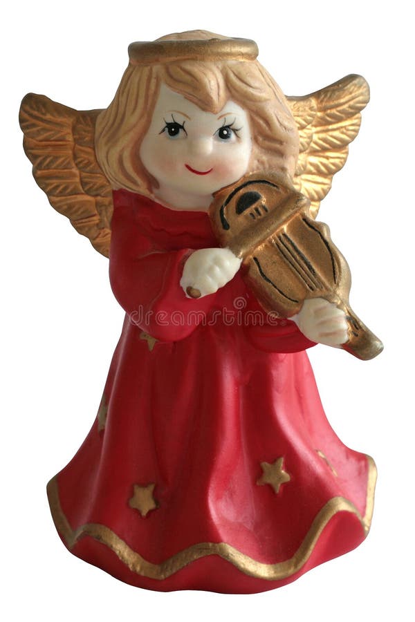 Angelo Di Natale Che Gioca Un Violino Immagine Stock Immagine di