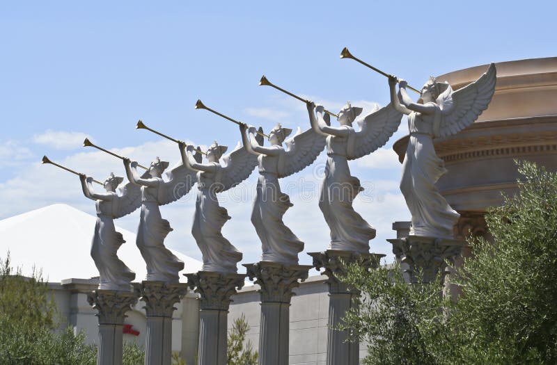 Angels Blowing Trumpets, Caesars Palace Editorial Photography Image