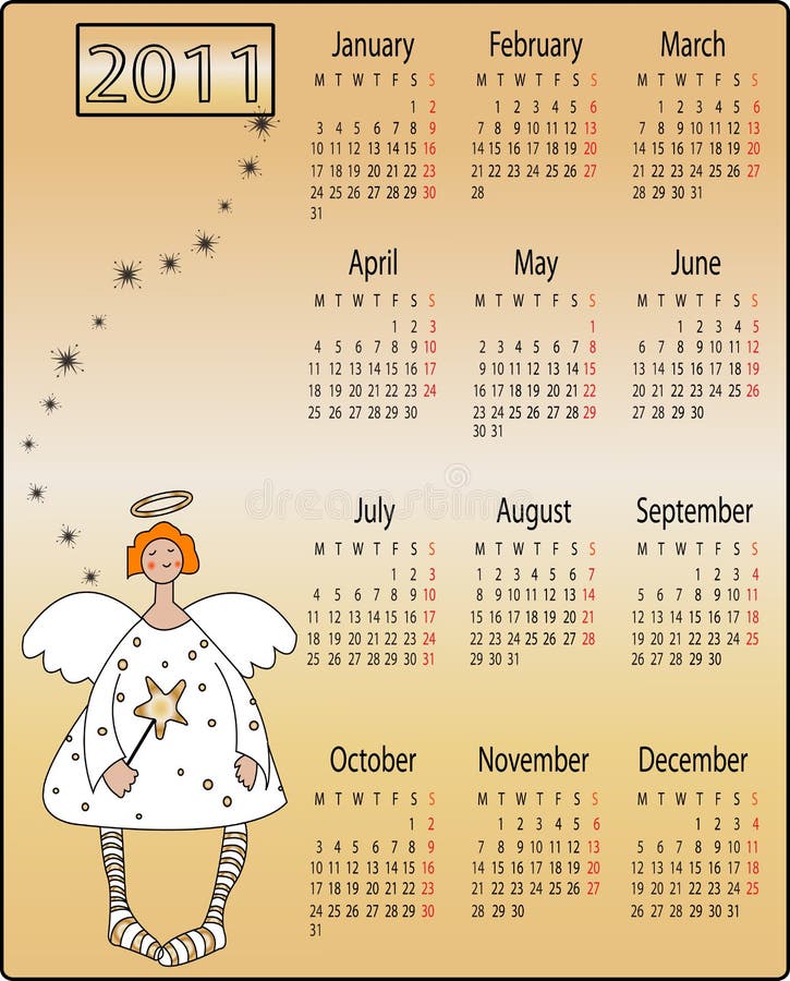 Angels calendar 2011