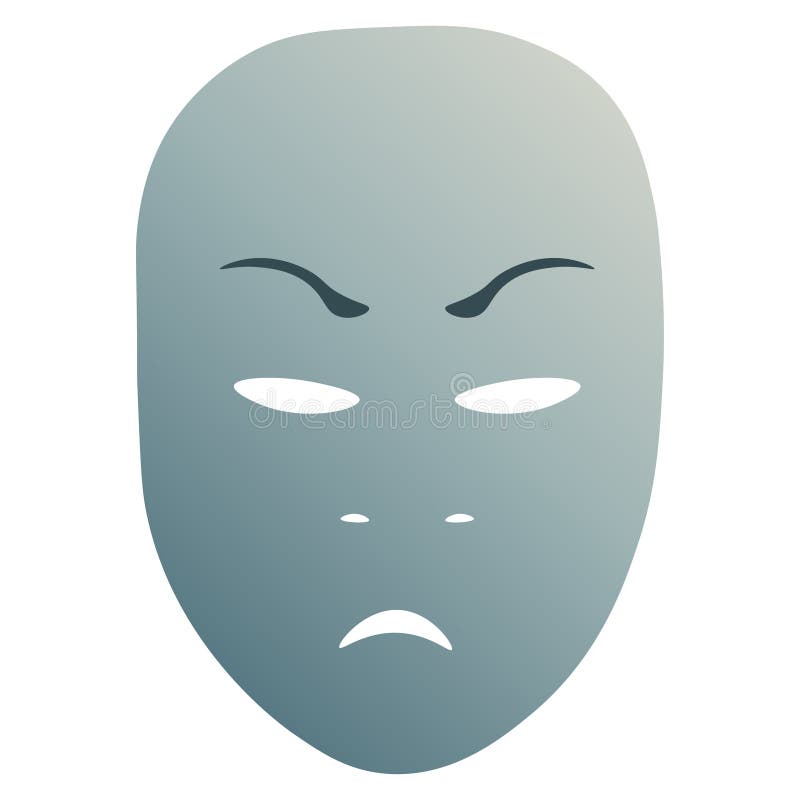 Anger theatrical mask stock vector. Illustration of icon 146310377