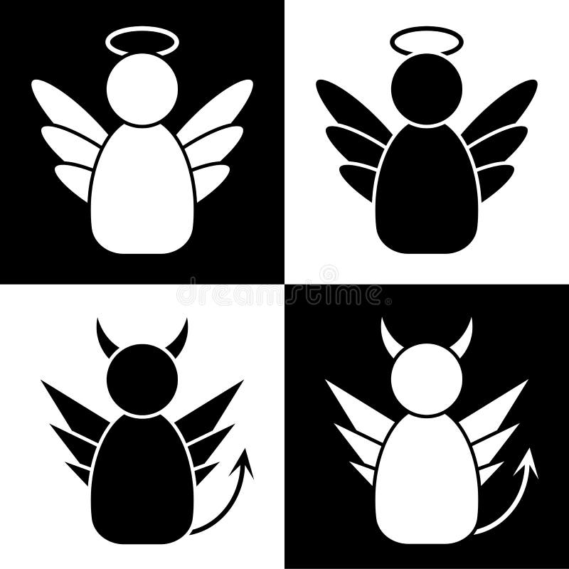 Anges et démons illustration stock Anges et démons illustration stock