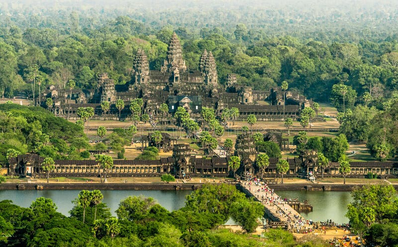 Angkor Wat Aerial View, Siem Reap, Cambodia