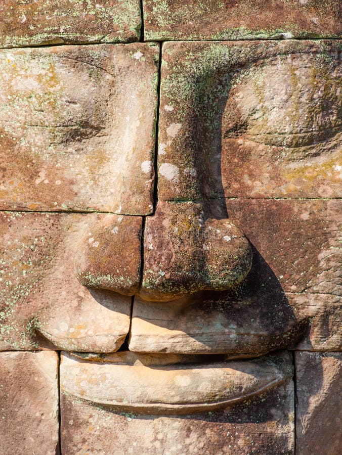Angkor Wat Kambodja Bayontempel in de plaats van Angkor Thom royalty-vrije stock foto Angkor Wat Kambodja Bayontempel in de plaats van Angkor Thom royalty-vrije stock foto