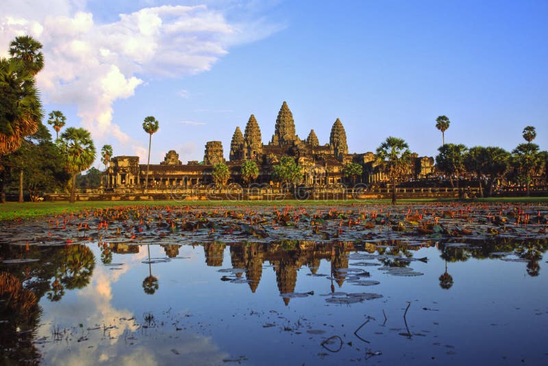 Angkor Wat am Sonnenuntergang, Kambodscha. lizenzfreies stockfoto Angkor Wat am Sonnenuntergang, Kambodscha. lizenzfreies stockfoto