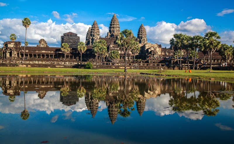 Angkor Wat Temple, Siem reap, Cambodia. Reflection in the lake