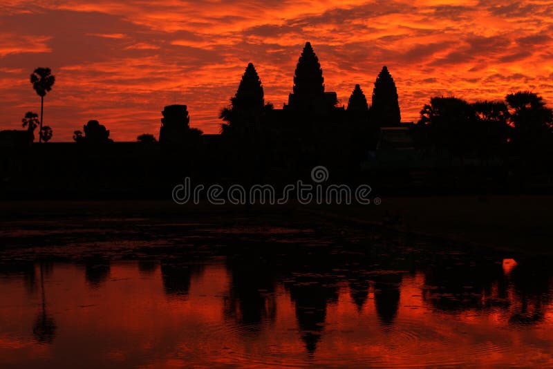 Angkor wat temple at sunrise, Cambodia