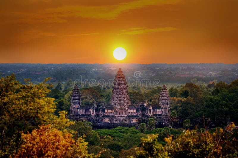 Angkor Wat Temple at sunset, Siem reap.