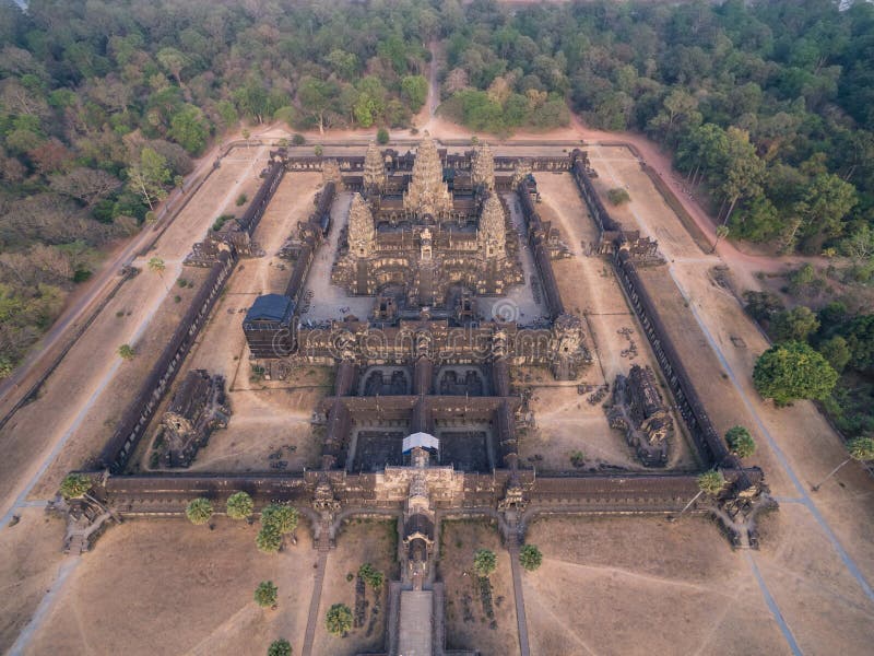 Angkor Wat aerial view (Cambodia). Angkor Wat aerial view (Cambodia)