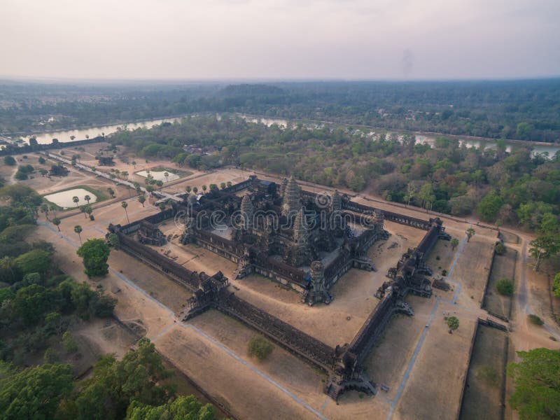 Angkor Wat aerial view (Cambodia). Angkor Wat aerial view (Cambodia)