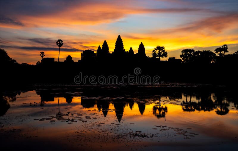 Angkor Wat Temple at sunrise, Siem reap,  Cambodia. Angkor Wat Temple at sunrise, Siem reap,  Cambodia