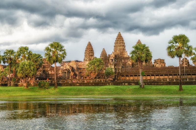 Angkor Wat Temple at sunset, Siem reap, Cambodia. Angkor Wat Temple at sunset, Siem reap, Cambodia