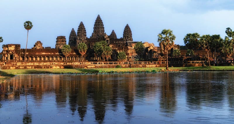 Angkor Wat Temple at sunset, Siem reap, Cambodia. Angkor Wat Temple at sunset, Siem reap, Cambodia