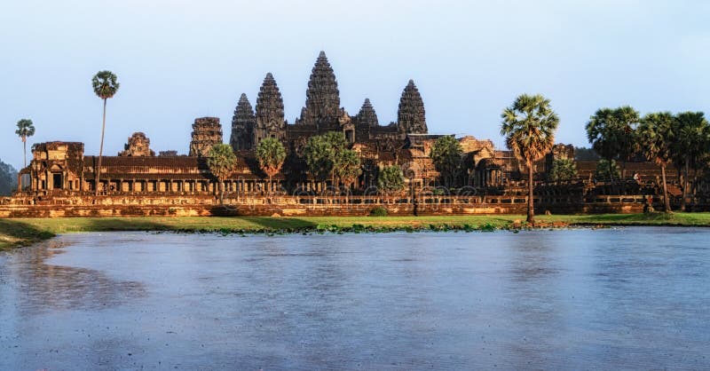 Angkor Wat Temple at sunset, Siem reap, Cambodia. Angkor Wat Temple at sunset, Siem reap, Cambodia