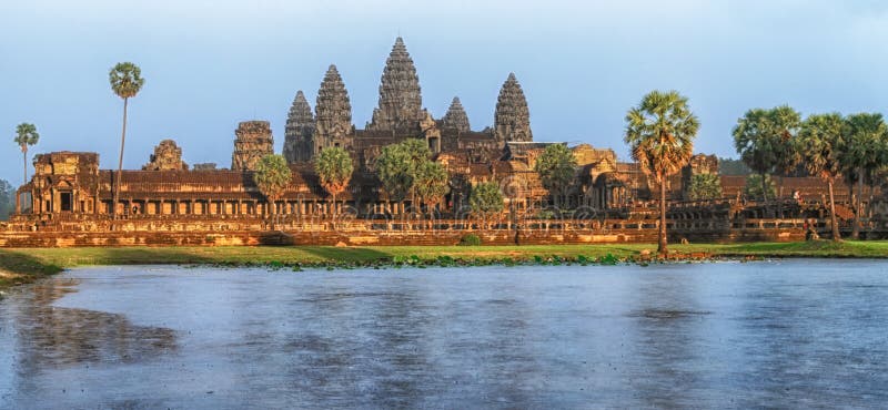 Angkor Wat Temple at sunset, Siem reap, Cambodia. Angkor Wat Temple at sunset, Siem reap, Cambodia