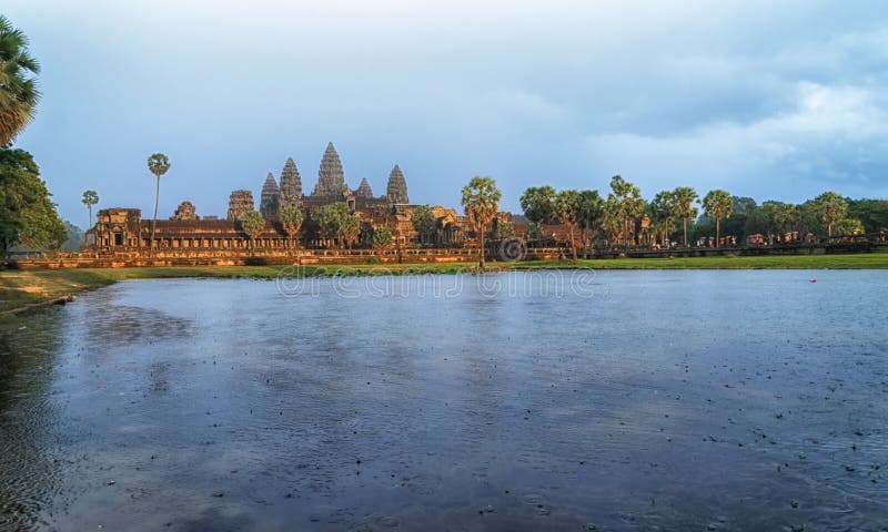 Angkor Wat Temple at sunset, Siem reap, Cambodia. Angkor Wat Temple at sunset, Siem reap, Cambodia