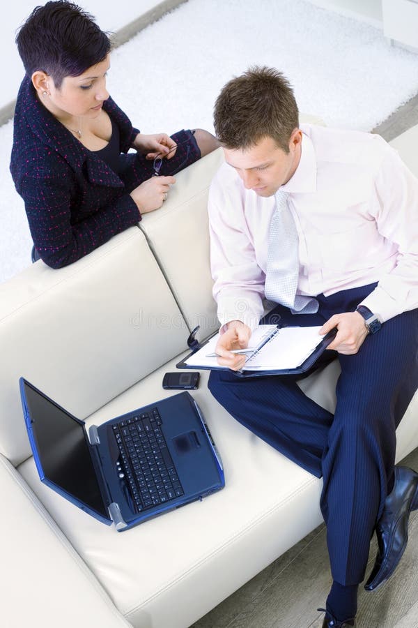 Angle business high partners στοκ εικόνες