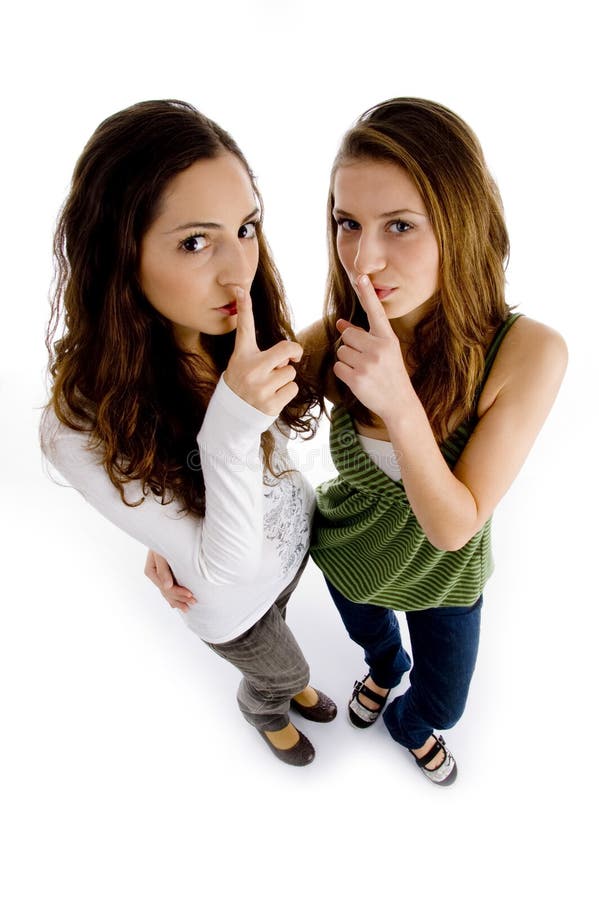 Angle girls high shushing view στοκ εικόνα με δικαίωμα ελεύθερης χρήσης