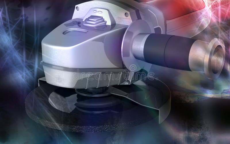 Angle grinder royalty free illustration