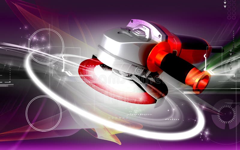 Angle grinder royalty free illustration