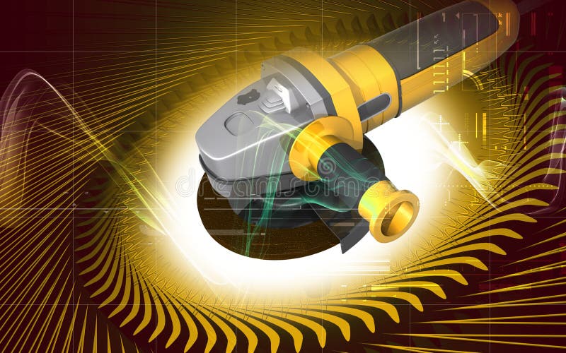 Angle grinder stock illustration