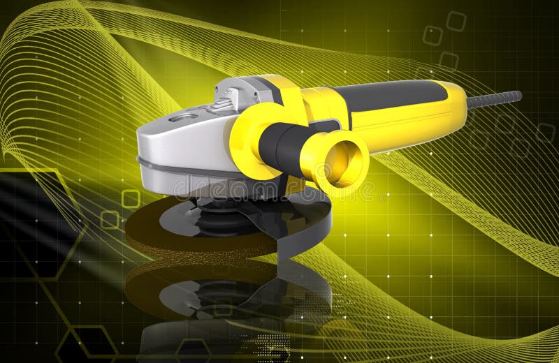 Angle grinder royalty free illustration