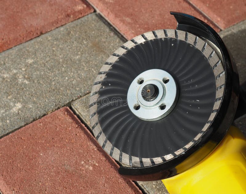 Angle Grinder with Stone Cutting Disc Stock Photo Image of