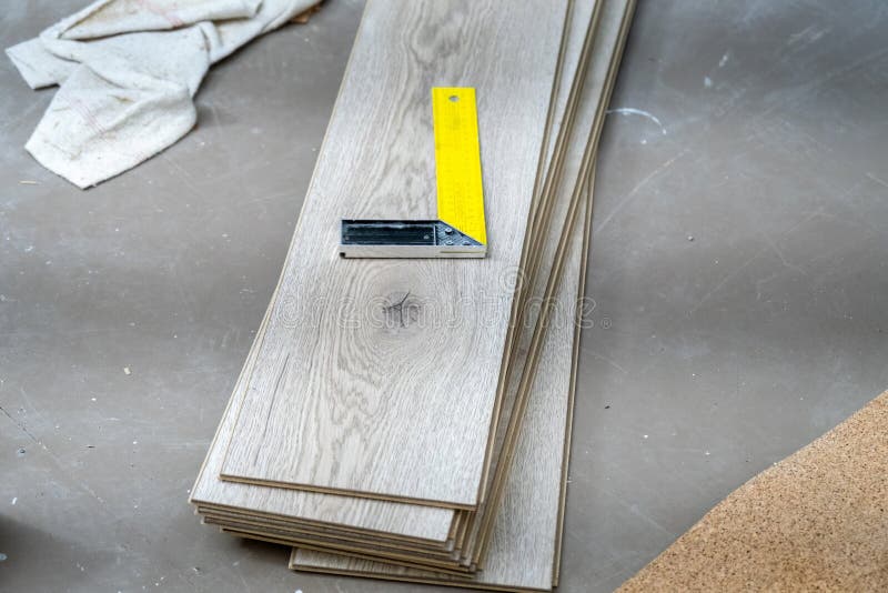 Angle Ruler. Marking and Installation of Laminate Flooring is an