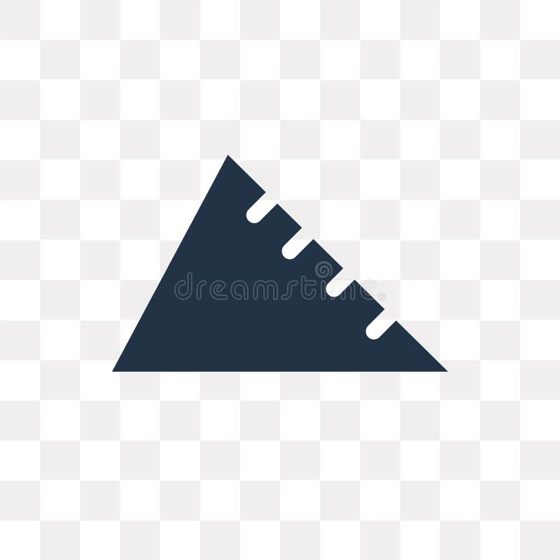 Angle Ruler vector icon isolated on transparent background, Angle Ruler transparency concept can be used web and mobile royalty free illustration