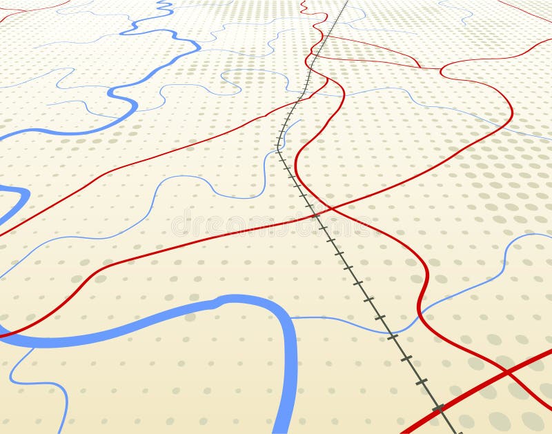 Angled map royalty free illustration