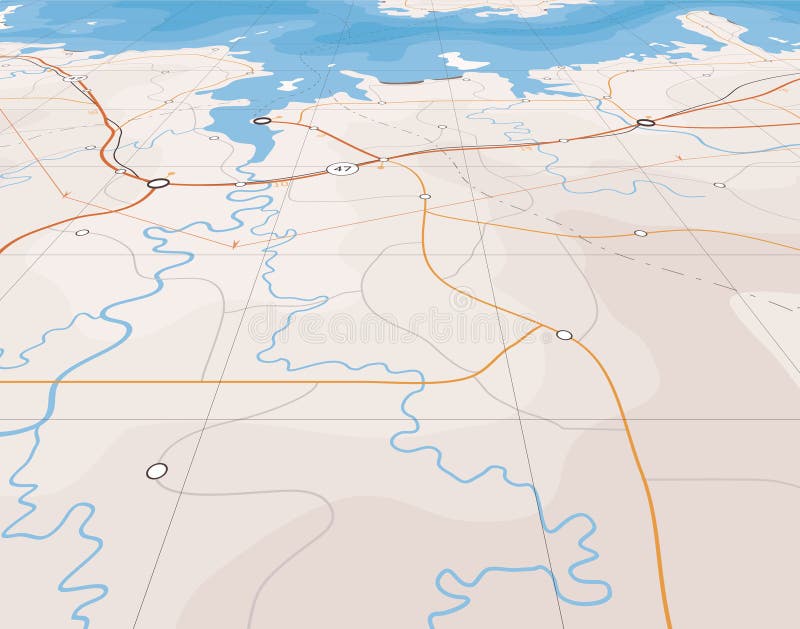 Angled map vector illustration