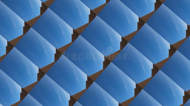 Repeated architectural features creating a geometric pattern, white render, blue sky with black outlined. Repeated architectural features creating a geometric pattern, white render, blue sky with black outlined