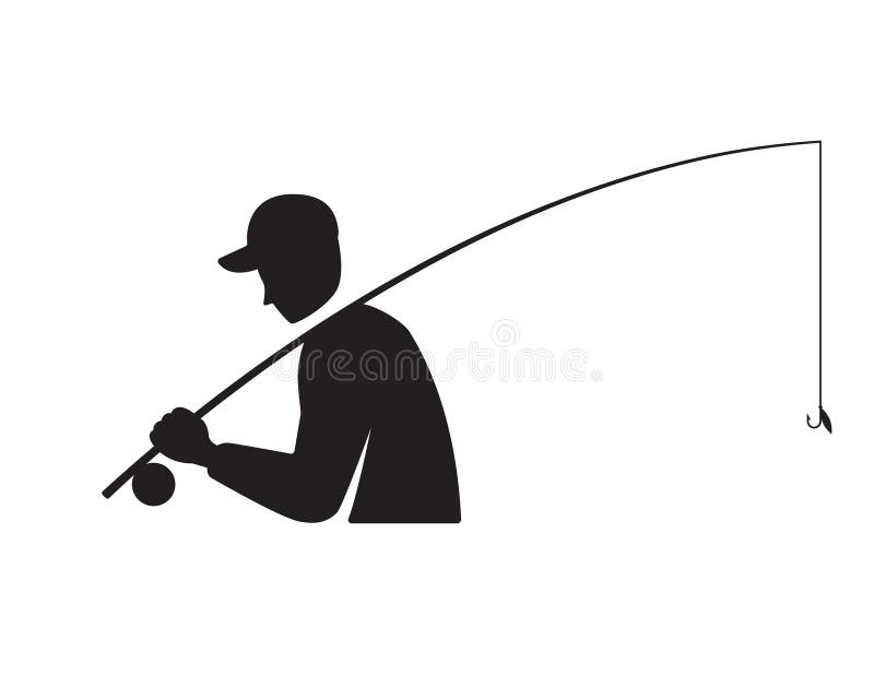 https://thumbs.dreamstime.com/b/angler-holding-fishing-rod-fisherman-symbol-side-drawing-man-wearing-cap-silhouette-half-person-outdoor-gear-279331583.jpg