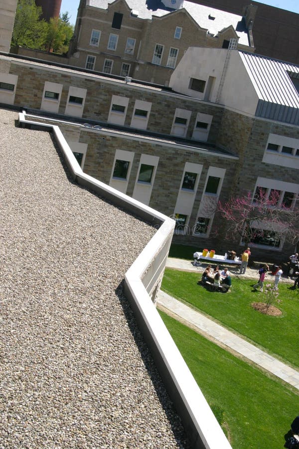 Angles sur le toit d'Ives Hall photographie stock libre de droits Angles sur le toit d'Ives Hall photographie stock libre de droits