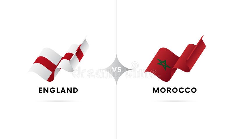 Anglia versus Maroko Futbol również zwrócić corel ilustracji wektora ilustracji Anglia versus Maroko Futbol również zwrócić corel ilustracji wektora ilustracji