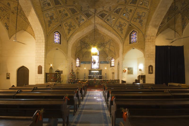 The interior of Anglican Church of St Simon the Zealot in Shiraz, Iran. The church of St Simon is one of the 2 christian churches in Shiraz. The interior of Anglican Church of St Simon the Zealot in Shiraz, Iran. The church of St Simon is one of the 2 christian churches in Shiraz.