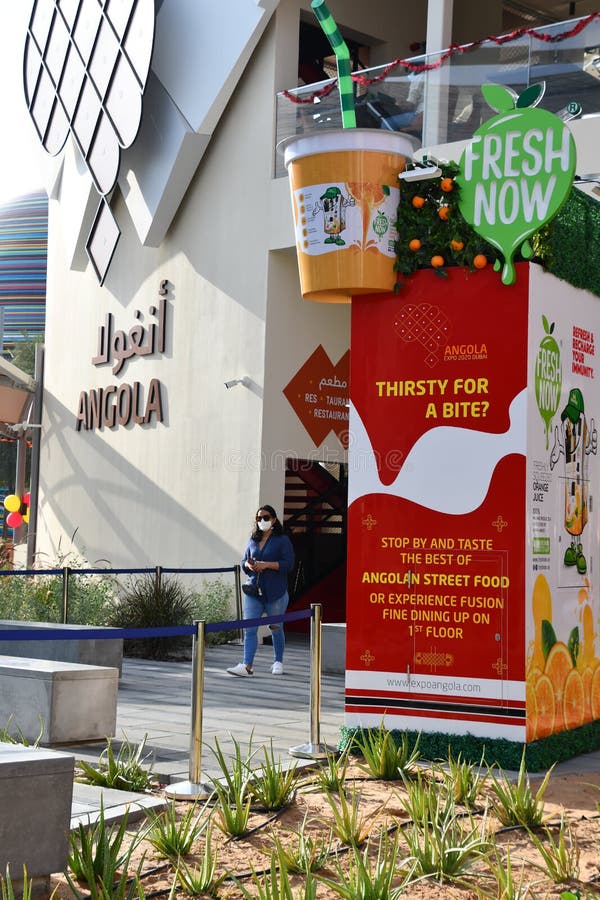 Angola Pavilion at Expo 2020 in Dubai, UAE Editorial Stock Photo