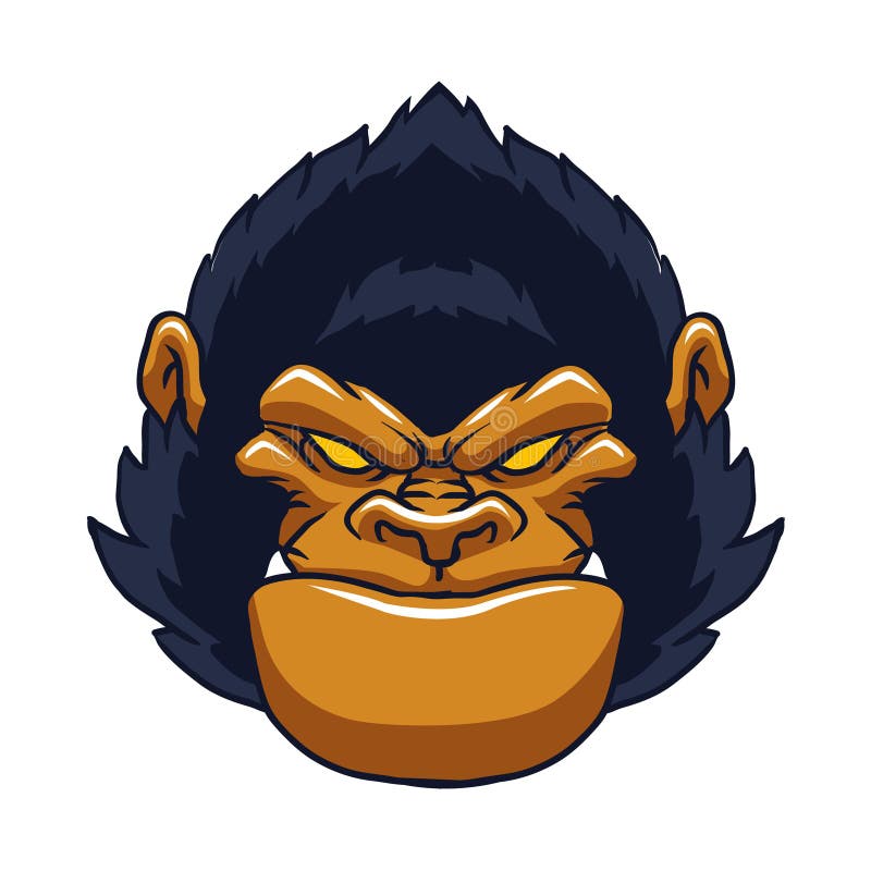 Angry ape gorilla face