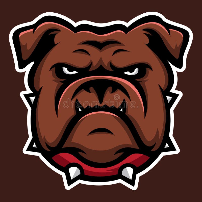 Bulldog red Annimal head logo mascot icon vector stock illustration Bulldog red Annimal head logo mascot icon vector stock illustration