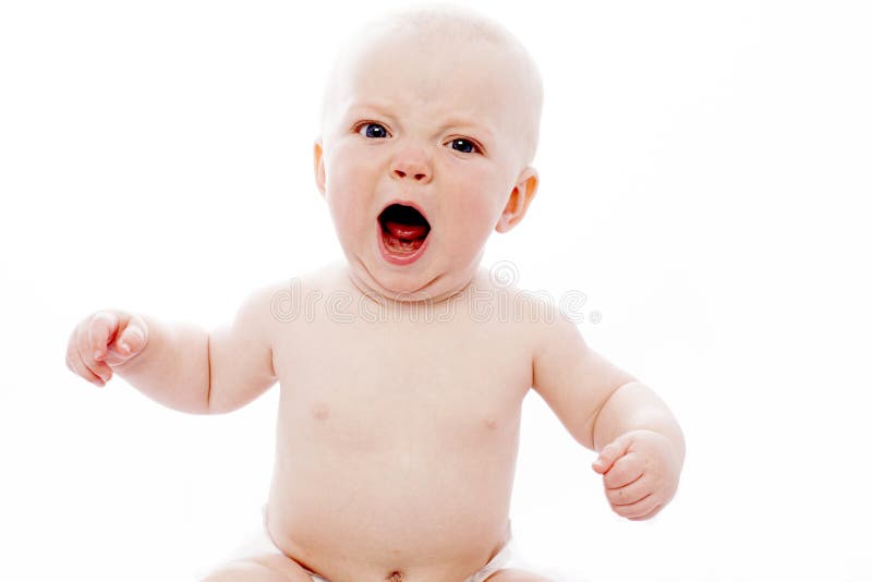 Angry Baby Stock Image Image Of Baby Comfortable Clean 28555549
